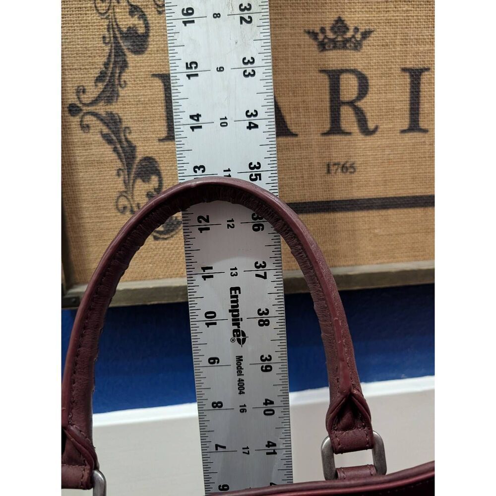 Liebeskind Berlin "Georgia" Leather Satchel Handbag Merlot No Crossbody Strap - Picture 13 of 16